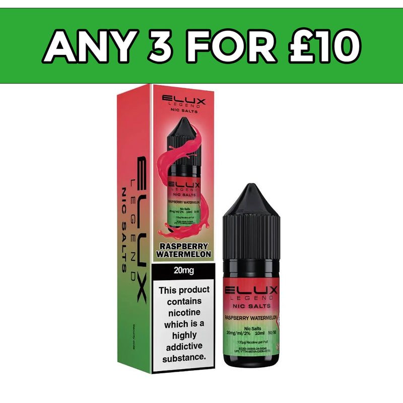 Elux Legend Raspberry Watermelon 20mg Nic Salt E-Liquid 10ml