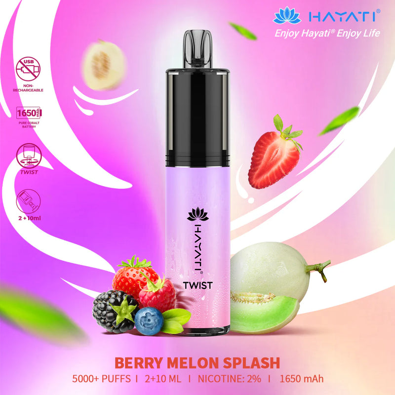 Hayati Twist 5000 Berry Melon Splash