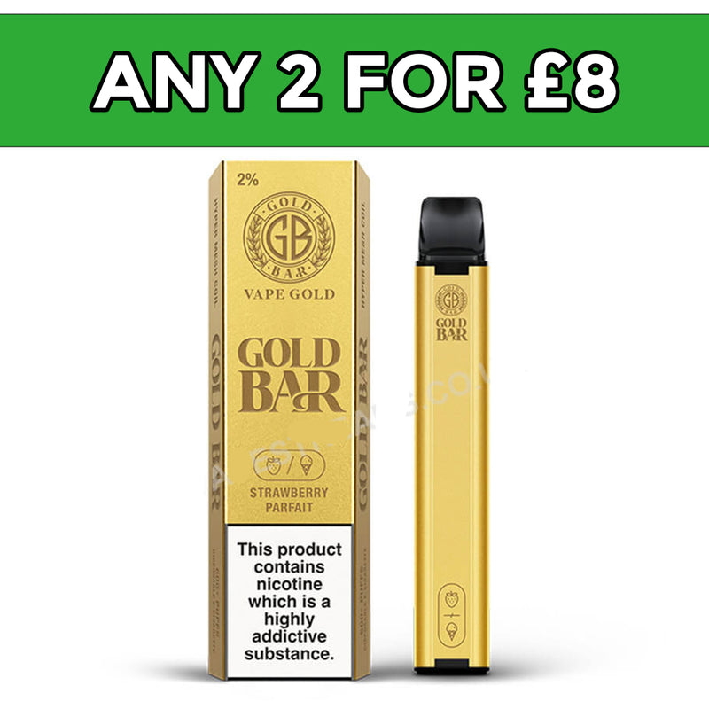 Gold Bar Strawberry Parfait Disposable Vape