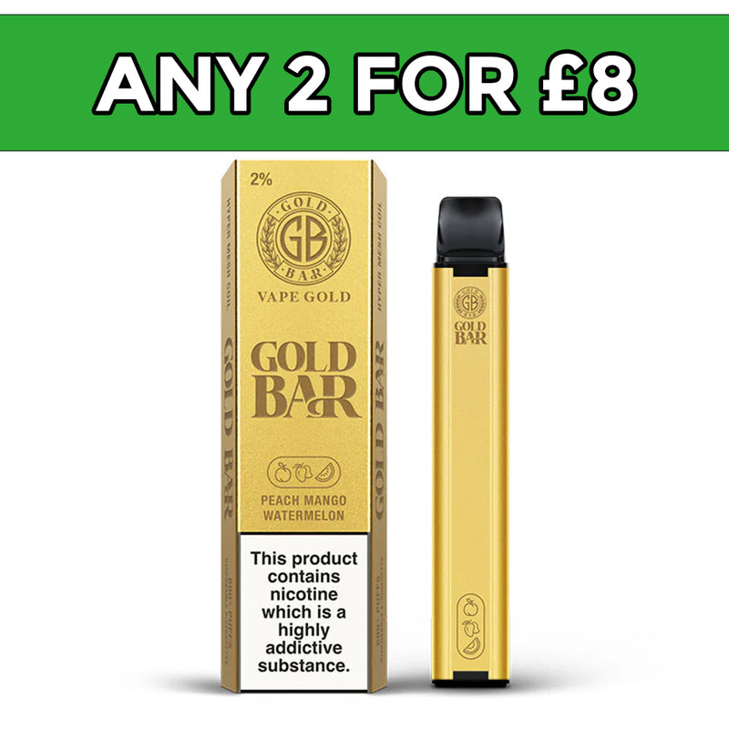 Gold Bar Peach Mango Watermelon Disposable Vape