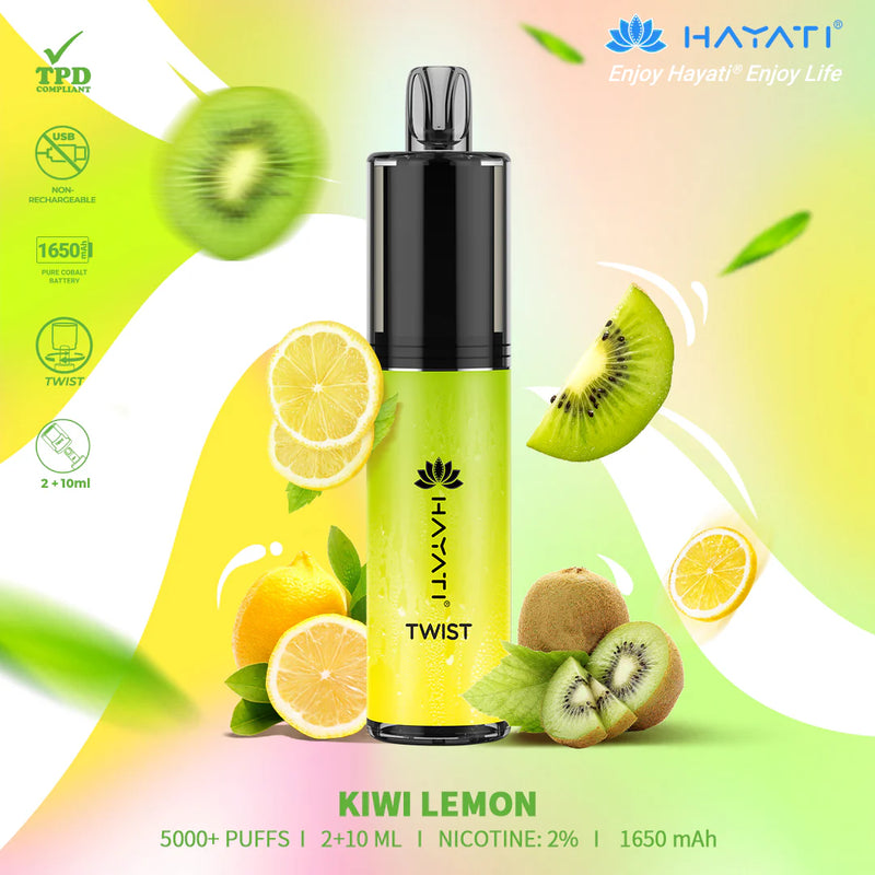 Hayati Twist 5000 Kiwi Lemon