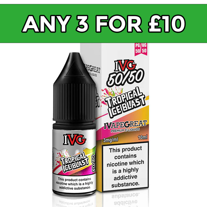 IVG 50/50 Tropical Ice Blast E Liquid 10ml