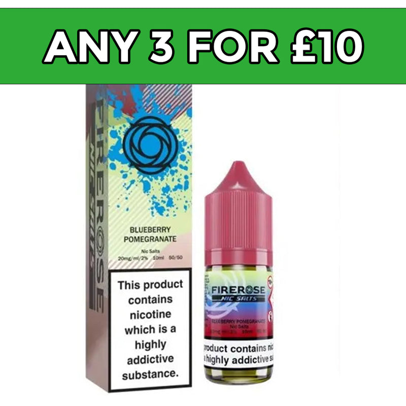 Firerose 5000 Blueberry Pomegranate 20mg Nic Salt E-Liquid Salts 10ml