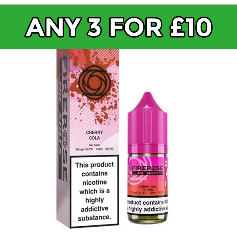 Firerose 5000 Cherry Cola Nic Salt E-Liquid Salts 10ml