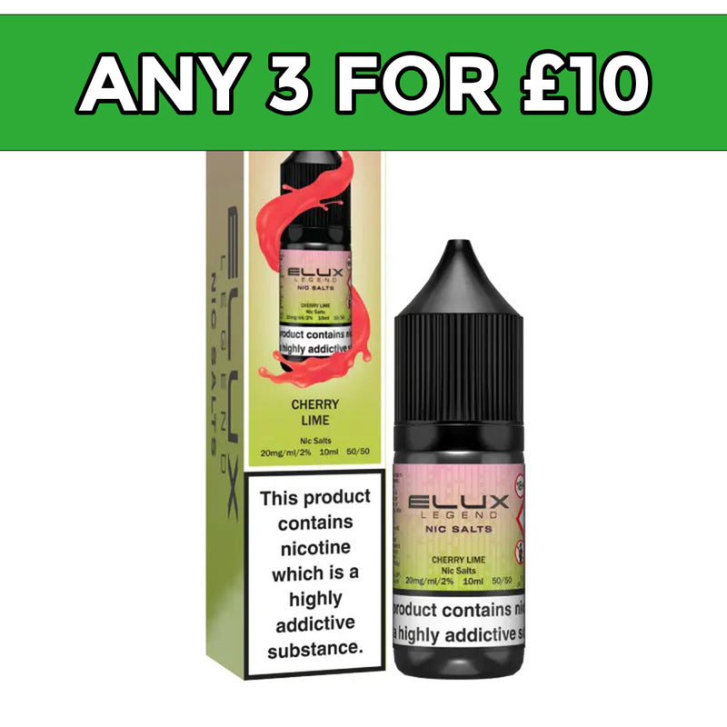 Elux Legend Cherry Lime 20mg Nic Salt E-Liquid 10ml