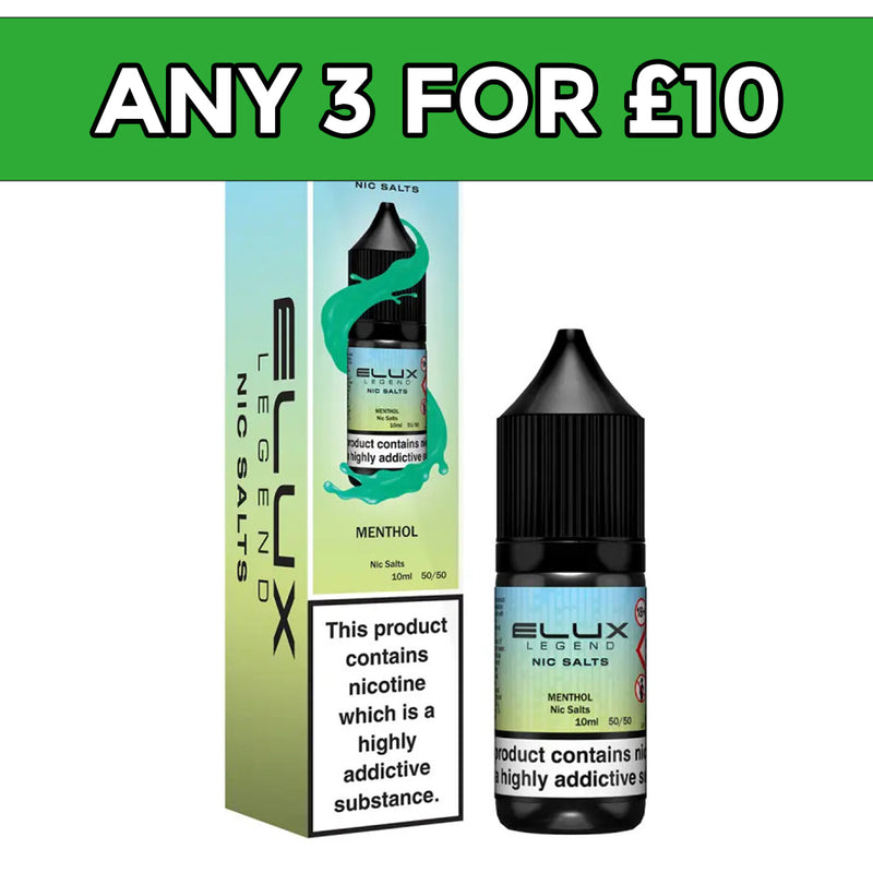 Elux Legend Menthol 20mg Nic Salt E-Liquid 10ml