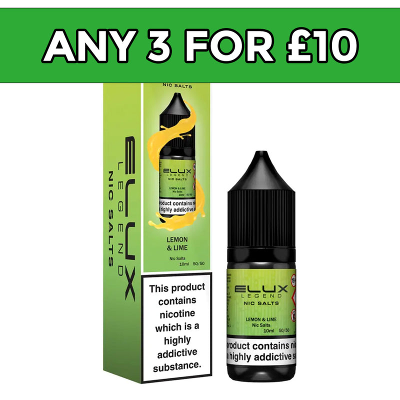 Elux Legend Lemon & Lime Nic Salt E-Liquid 10ml