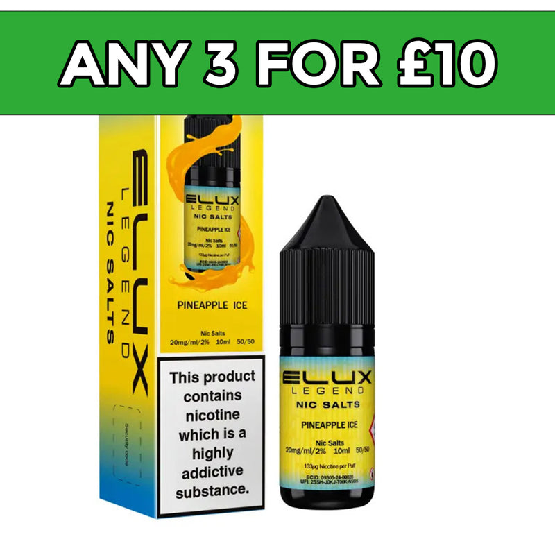 Elux Legend Pineapple Ice 20mg Nic Salt E-Liquid 10ml