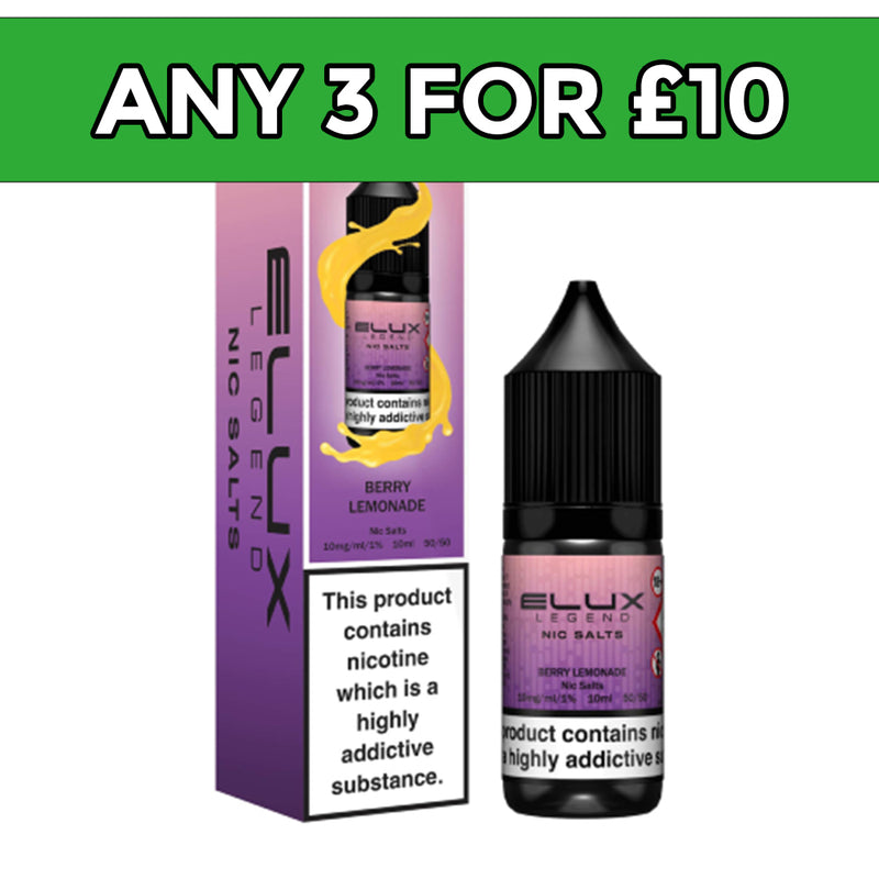 Elux Legend Berry Lemonade 20mg Nic Salt E-Liquid 10ml