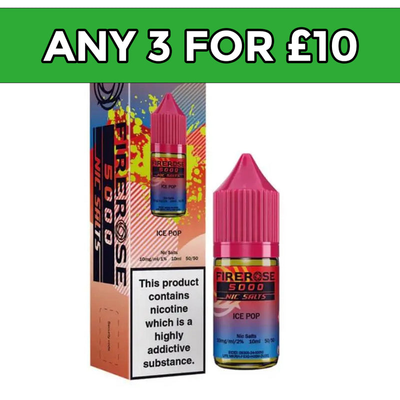 Firerose 5000 Ice Pop 20mg Nic Salt E-Liquid Salts 10ml