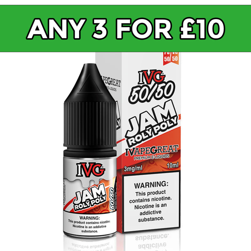 IVG 50/50 Jam Roly Poly E Liquid 10ml