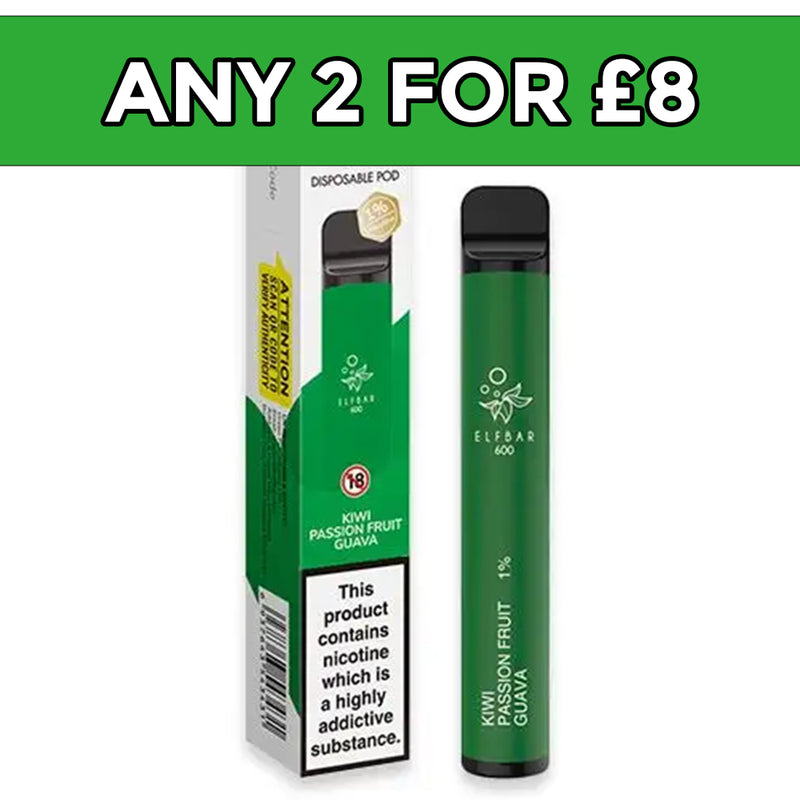 Elf Bar Kiwi Passionfruit Guava Disposable Vape