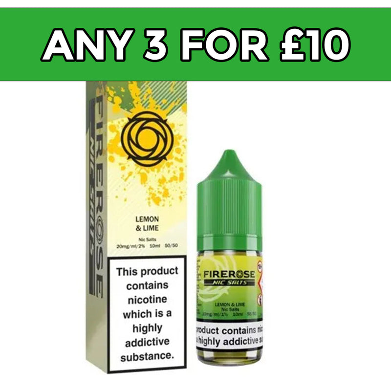 Firerose 5000 Lemon & Lime Nic Salt E-Liquid Salts 10ml