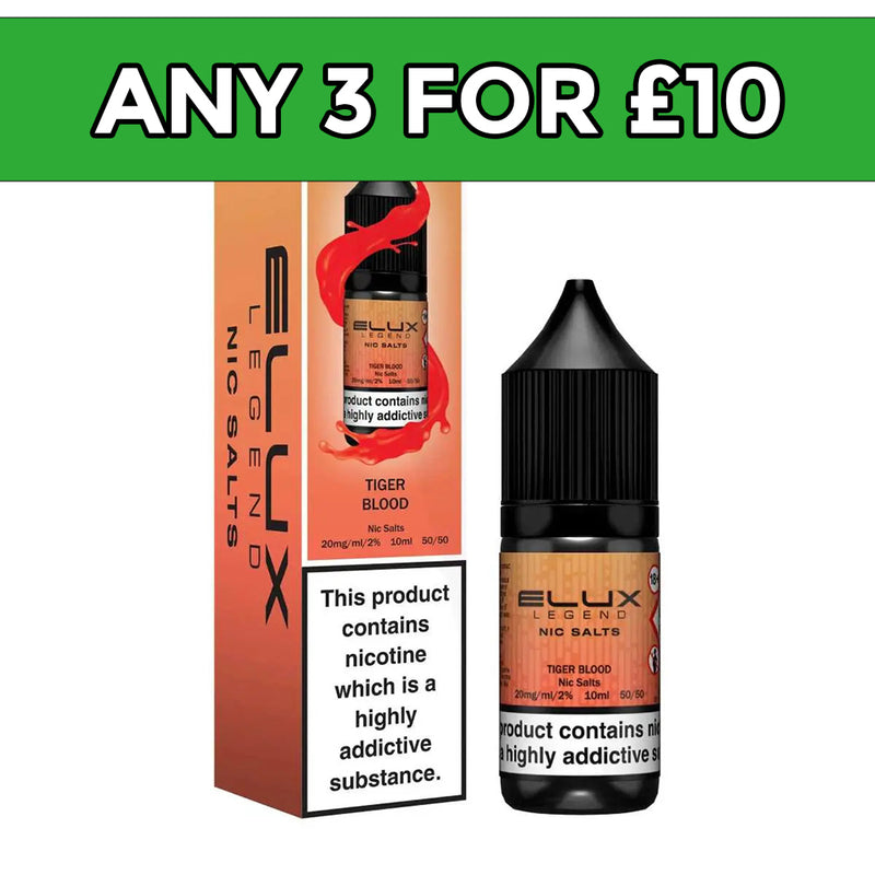 Elux Legend Tiger Blood 20mg Nic Salt E-Liquid 10ml