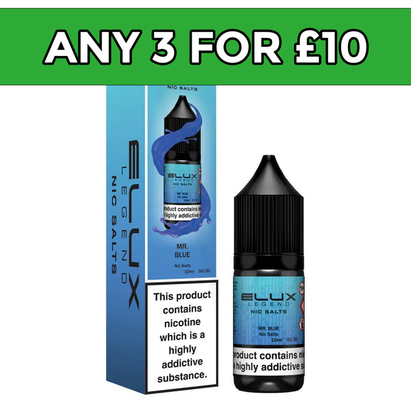 Elux Legend Mr Blue Nic Salt E-Liquid  10ml